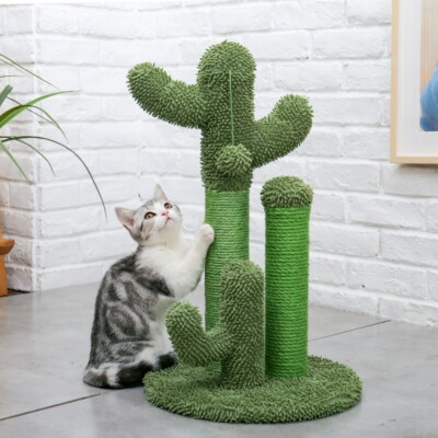 Cat Scratching Post; Cactus Cat Scratchers Kitten Scratch Pole with Natural  Sis