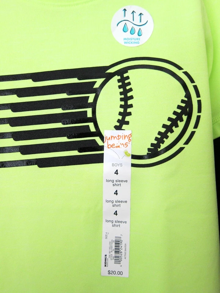 Camiseta gráfica de manga comprida Active Baseball Space Kid Boy tamanho 4 outono inverno - Imagem 3 de 4