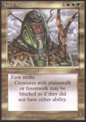 Lord Magnus Magic mtg Heavy Play, English Legends x1