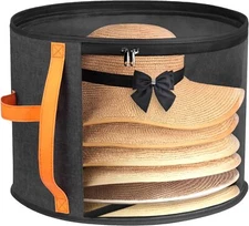 Oversized Clear Hat Storage Box for Women, Cowboy Hat Organizer for Closet, Wide