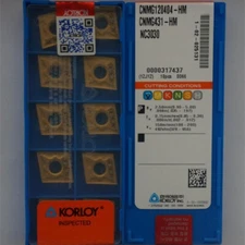 KORLOY CNMG 120404-HM NC3030 / CNMG 431-HM CNC Carbide Inserts 10Pcs