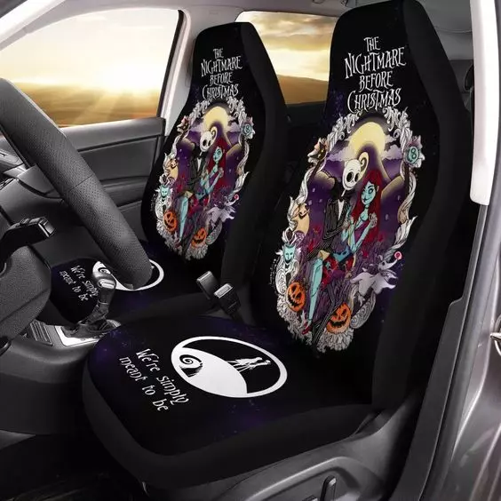 Jack Sally Nightmare Before Christmas Cartoon Car Seat Covers