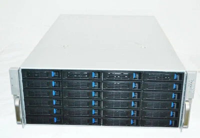 RROYJJ 4U Rackmount Server Case with 24 Hot-Swappable SATA/SAS Drive Bays 4U Chassis