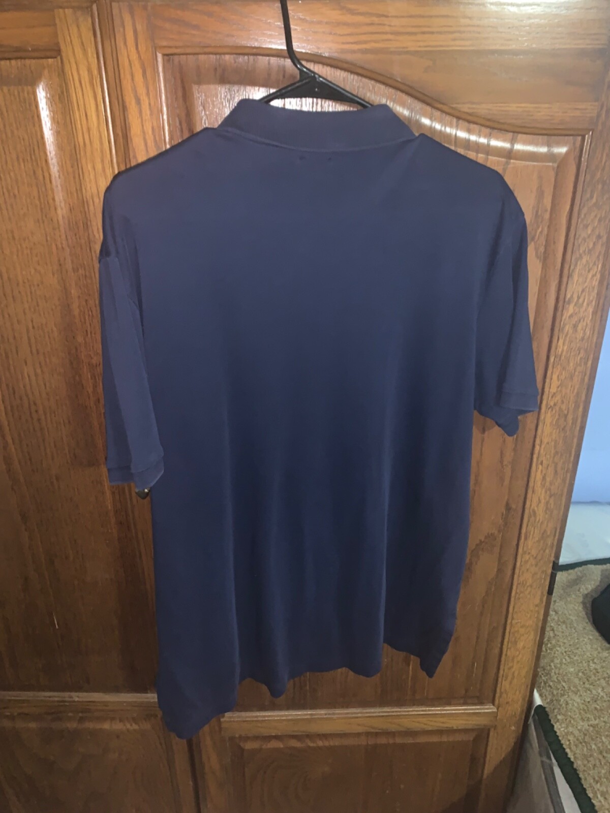 Polo Ralph Lauren Camicia Uomo XL Blu Navy Performance Bianco Pony Elasticizzato