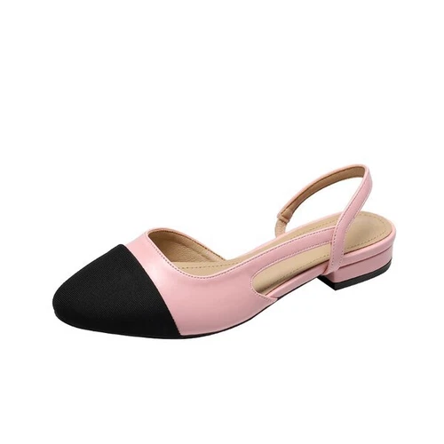 Woman Fashion Sandals Casual PU Low Rubber Rome Square heel Flat Back Strap Toe - Picture 52 of 55