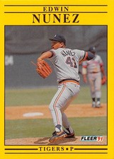 1991 Fleer - Edwin Nunez #345
