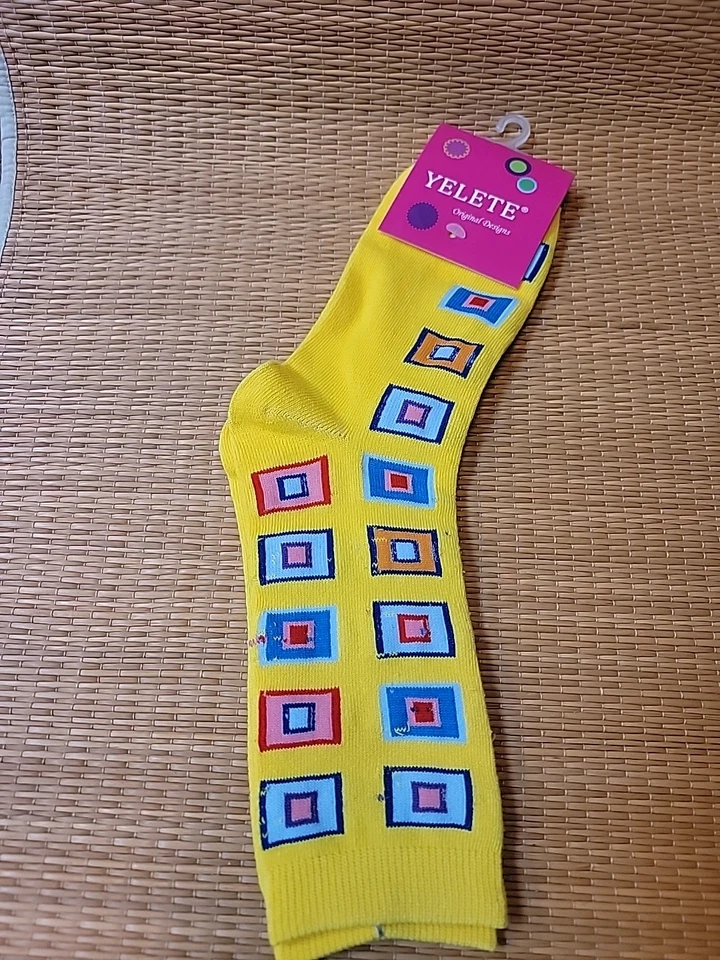 Новый Yelete носки, 3 пары узорчатый/цветной носок размер 9-11 - Изображение 2 из 4