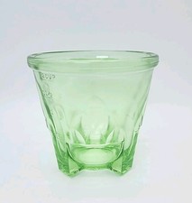 VTG Depression Glass A&J Green Uranium Footed Measuring Cup Only