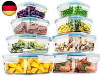 Kichly GlasbehäLter Mit Deckel - Meal Prep Boxen Glas - Transparente