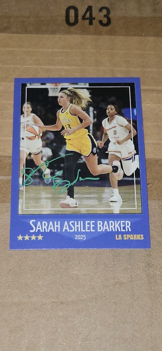 SARAH ASHLEE BARKER SIGNED AUTOGRAPHED 2025 LA SPARKS CARD