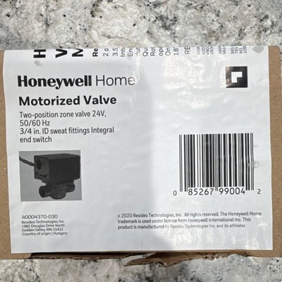 Honeywell Home V8043E1012 Motorized Valve Brass 24V 3/4 in for Zone Control