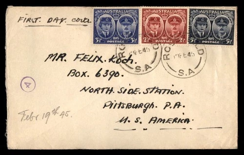 Mayfairstamps Australia FDC 1945 Duchess and Duke First Day Cover aax_47667