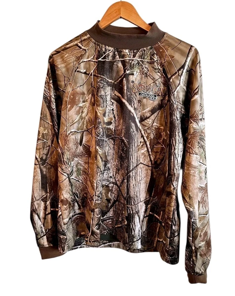 Scentlok Savanna EXT Long Sleeve REALTREE AP HD Camo Mock Neck Shirt Mens Size M - Image 4 of 4