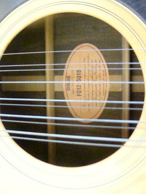 Acoustic Guitar Yamaha FG12-301B Orange Label 12 Strings Natural