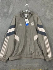 Adidas Real Madrid Jacket Originals Track Top Charcoal Grey JI9479 Mens Size XL