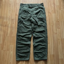 Vintage 1960  s Military Pants Mens 33x28 OG 107 Sateen US Army Vietnam Era Baggy