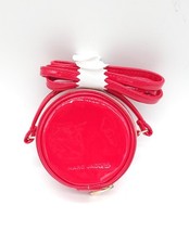 MARC JACOBS Mini 4" Red Patent Leather Crossbody Round Circle Canteen Bag Purse