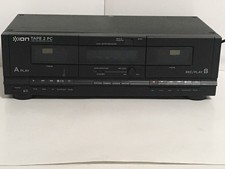 ION Tape 2 PC Dual Cassette Deck USB Conversion System  Tested  