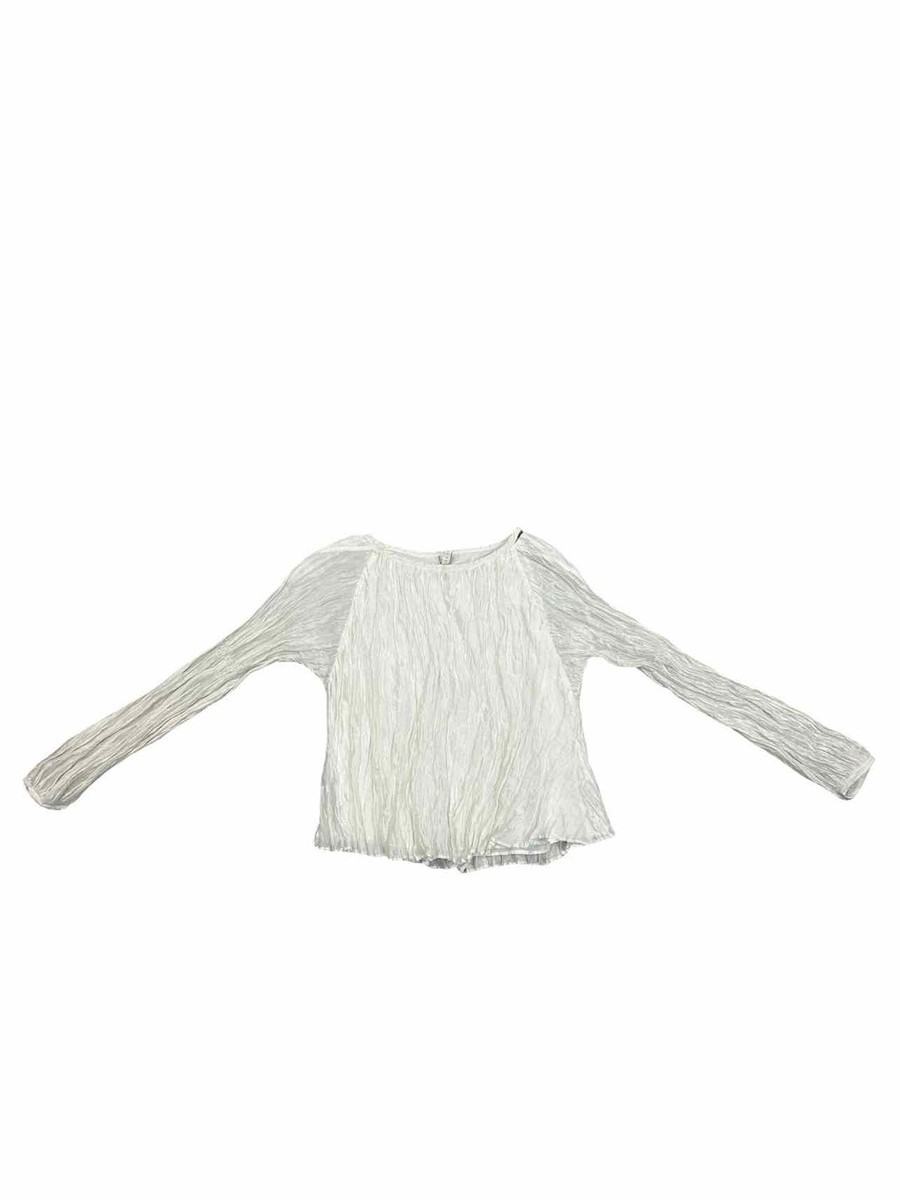 RENLI SU MULBERRY SILK CRINKLED BLOUSE SIZE: S View 2