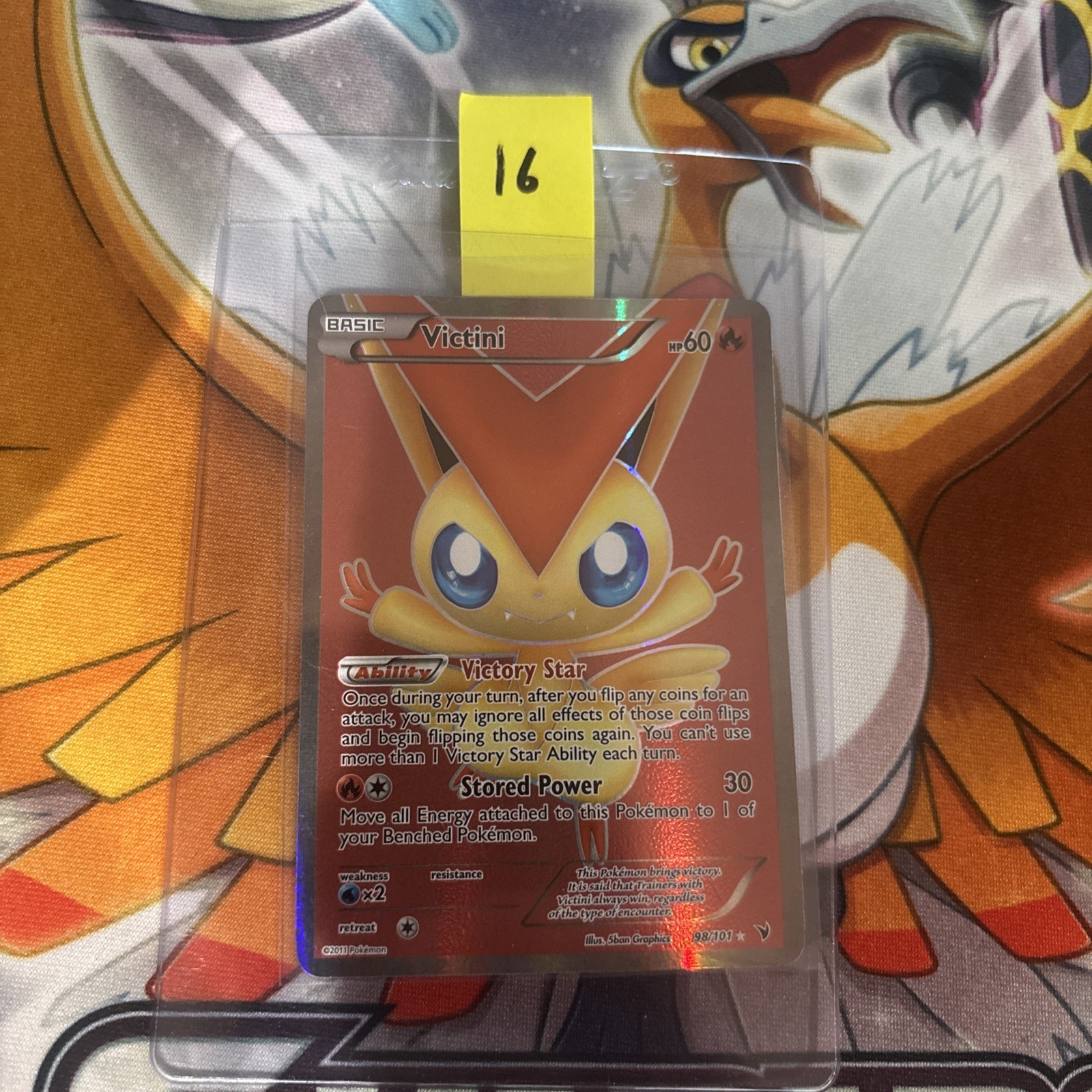 Pokemon Noble Victories Victini Full Art 98/101 NM 0012