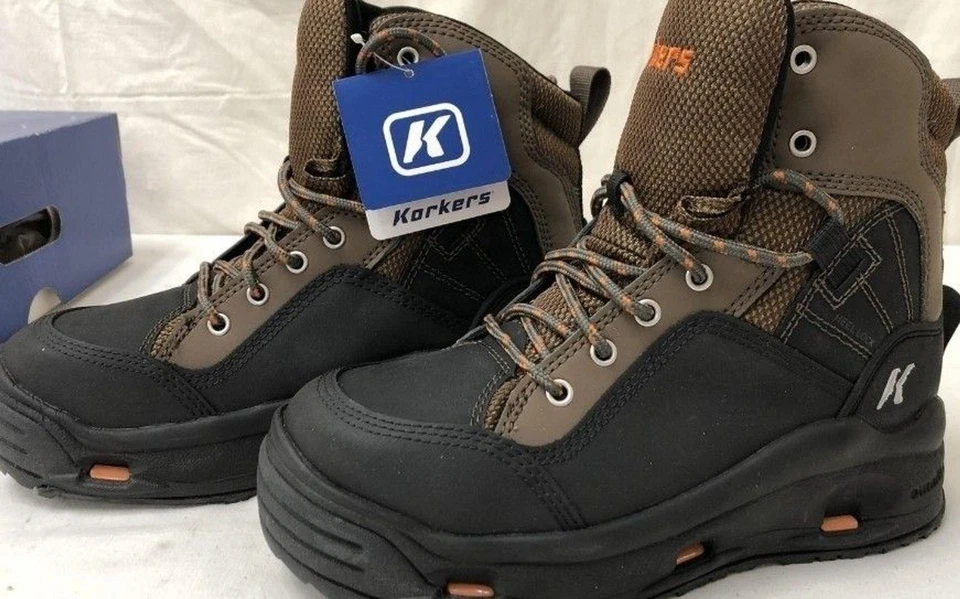 Korkers Buckskin Wading Kling-On & White Felt Soles New Size 8 Winter Boots NIB - Image 2 of 4