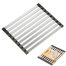 Collapsible Over The Sink Rack Non-Slip Silicone Rolling Up Draining Rack