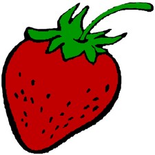 30 Custom Simple Strawberry Art Personalized Address Labels