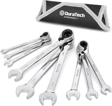 DURATECH Reversible Ratcheting Combination Wrench Set, SAE, 9-Piece