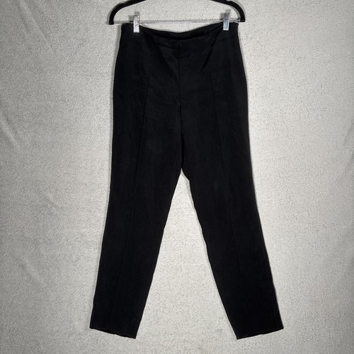 Akris Women's Size US 8 Mulberry Silk Pintuck Straight Leg Trousers Minimalist