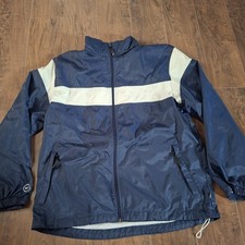 Vintage Nike Cotton Lined Windbreaker Jacket Mens XL - Navy Block Silver Tag