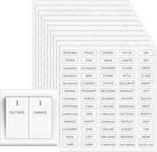650 Pcs Light Switch Label Sticker, 10 Sheets Transparent Switch Panel Labels, W