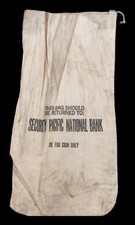 Security Pacific National Bank Silver Coins Canvas Bank Bag