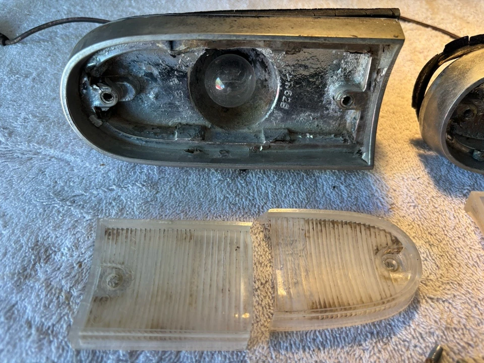 1962 1963 Mercury Meteor Taillights Tail Lamps Bezel C2YB-15515-A Left & Right - Image 3 of 4