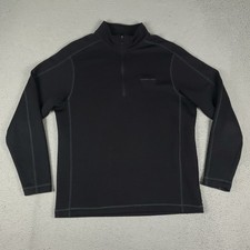 Nike Sweater Mens Size Large Black Therma Fit Swoosh 1/4 Zip Pullover Sweatshirt