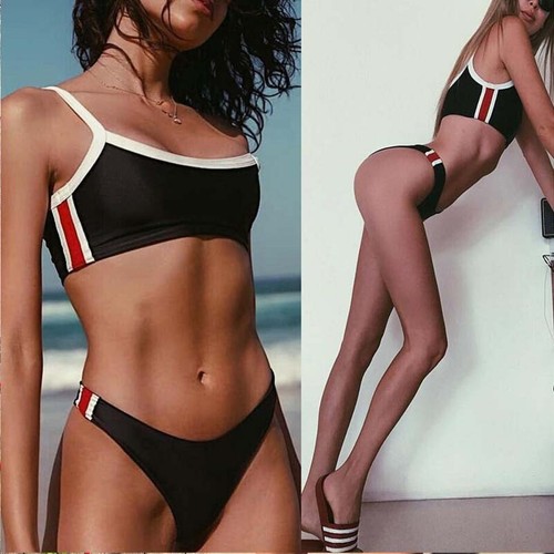 Women Push-up Padded Bikini Set Brazilian Swimsuit Swimwear Bathing Bra Briefs - Picture 59 of 60