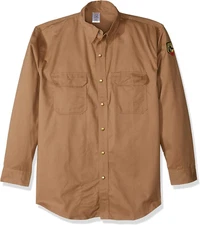 Revco  Fr Flame Resistant Cotton Work Shirt - Fs7-Khk Large
