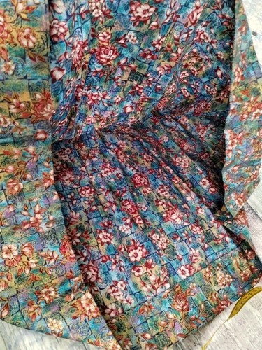 Vintage Rare Editions Dress Girls Size 6 Blue Pink Floral Cottage 80s Made USA - Picture 19 of 23