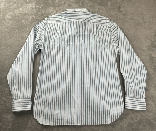 J Crew Shirt Mens Medium Baby Blue Striped Button Long Sleeve - Picture 13 of 13