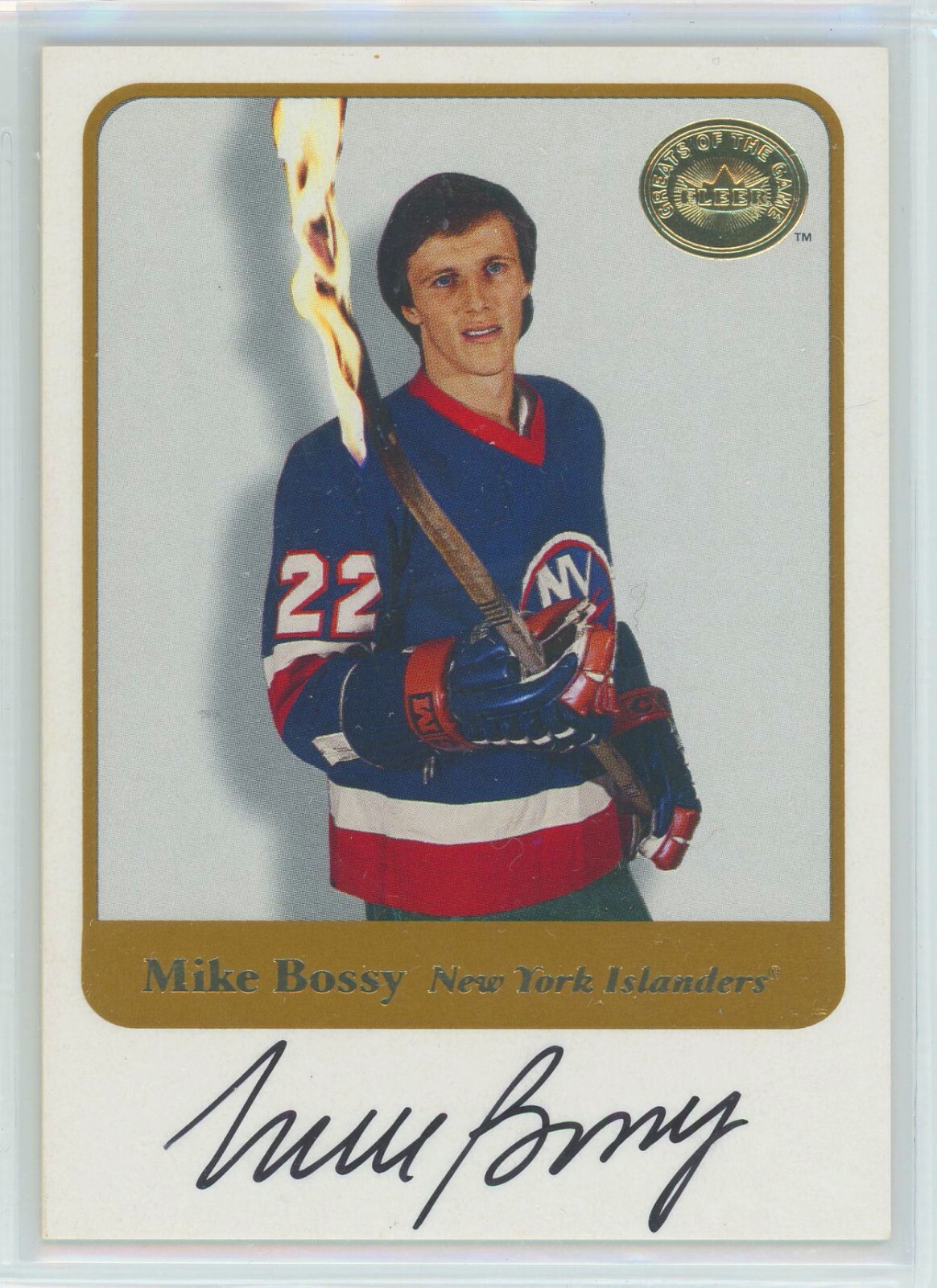 2001-02 Fleer Greats of the Game Autographs Mike Bossy SP SET BREAK