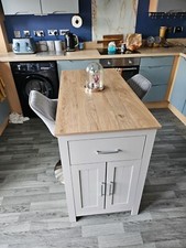 Breakfast Bar Table Tall Kitchen Island Storage Dining Rustic Coffee Cupboard