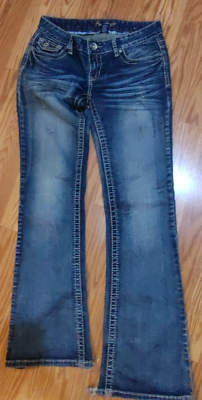 AMETHYST JEANS Low Rise Medium Wash Boot Cut Denim Jeans Women's 7 reg |  eBay