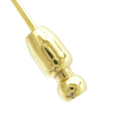 小物 HERM`ES Authentic HERMES BIJOUTERIE FANTAISIE Pin Brooch Gold Brass