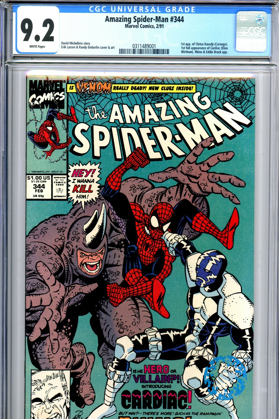 アメコミリーフ Amazing Spider-Man #344 CGC 9.2 Amazing Spider-Man #344 Value - GoCollect