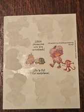 1984 Vintage Strawberry Shortcake Scratch  Sniff Sticker. 2kers 2 Sheets - Read