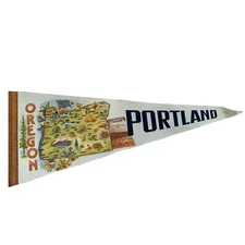 Vintage Portland Oregon Sublime Souvenir Pennant Collectors Series 30"