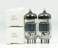 NOS Matched Pair Philips ECG JAN 6U8A Vacuum Tubes - Hickok Tested