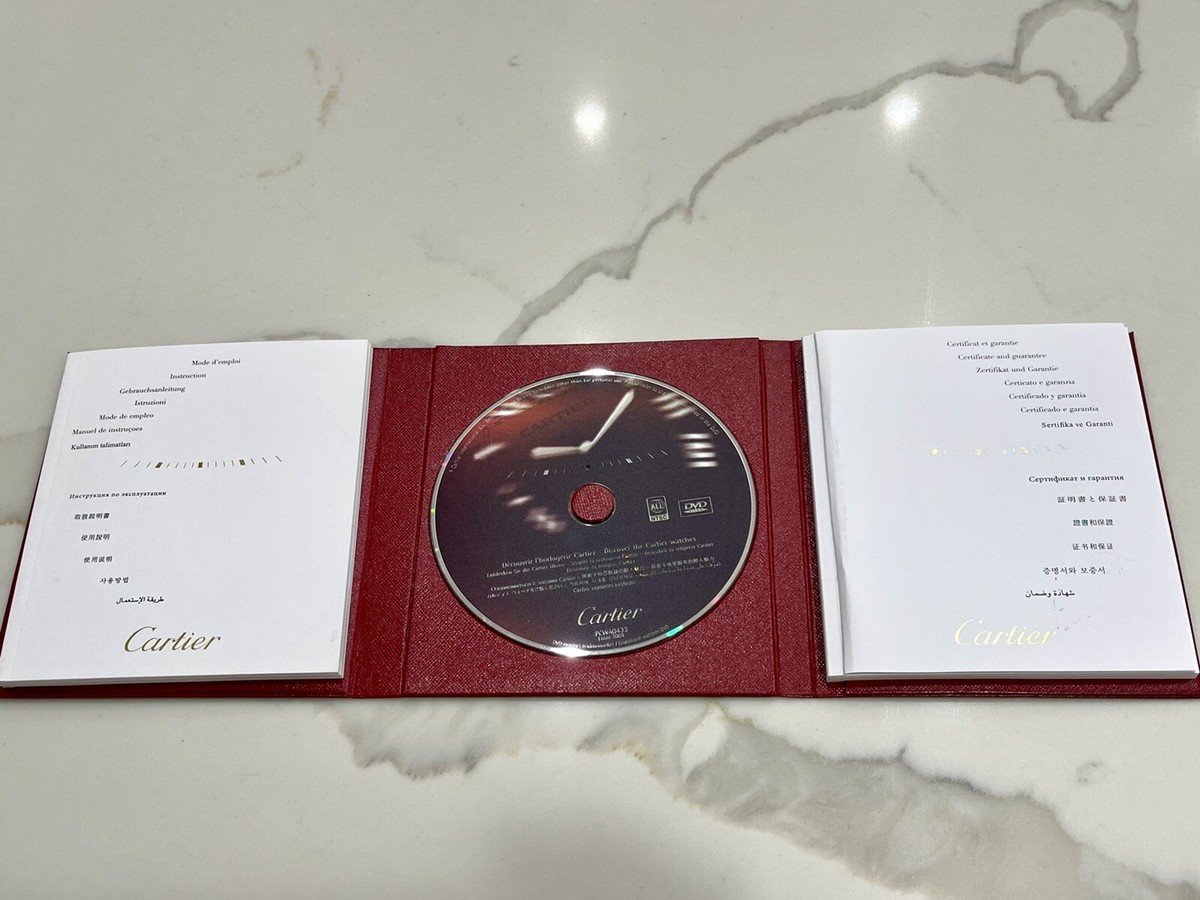Genuine Cartier Red Double Wallet CD PCWA0433 and Booklet
