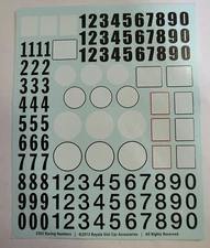 PIRANHA Z302 NUMBERS (90) & ROUNDELS (24) 1/32 WATER SLIDE DECAL 1 SHEET 