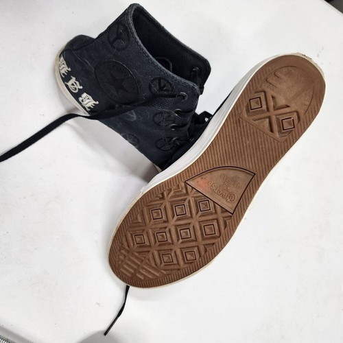 Converse X Babylon La Chuck Taylor AllStar Sneakers Black Peace Signs 155252C 12 - Picture 9 of 9