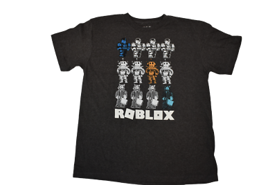 Roblox shirt Kids Size XL Gray Short Sleeve